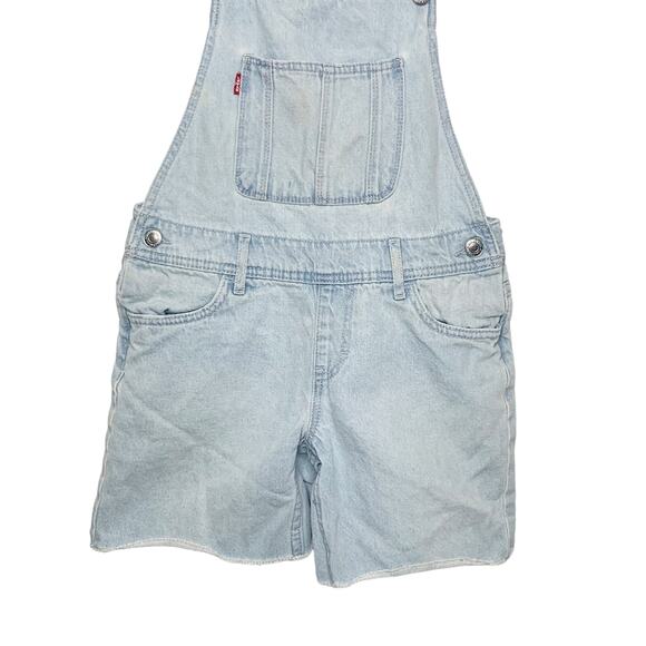 LEVI'S Rainbow Strap Denim Jean Shortall Overalls Light Wash Kids Size 10Regular - Picture 5 of 12